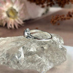 Garnet Side Set Teardrop Ring
