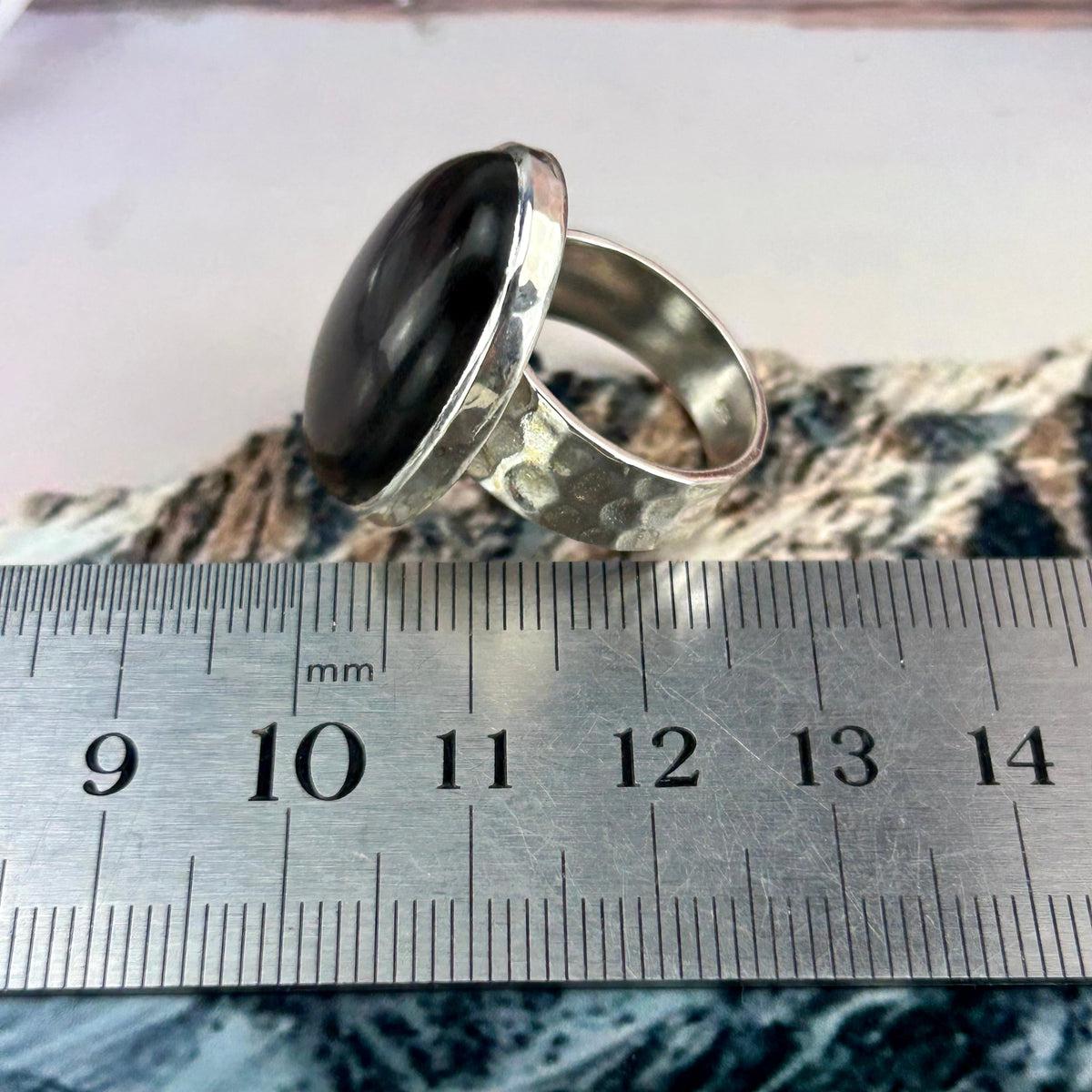 Black Stone Silver Ring