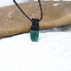 Malachite & Leather Cord Talisman Necklaces (Small & Extra Small)