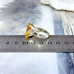 Yellow Gemstone Silver Ring