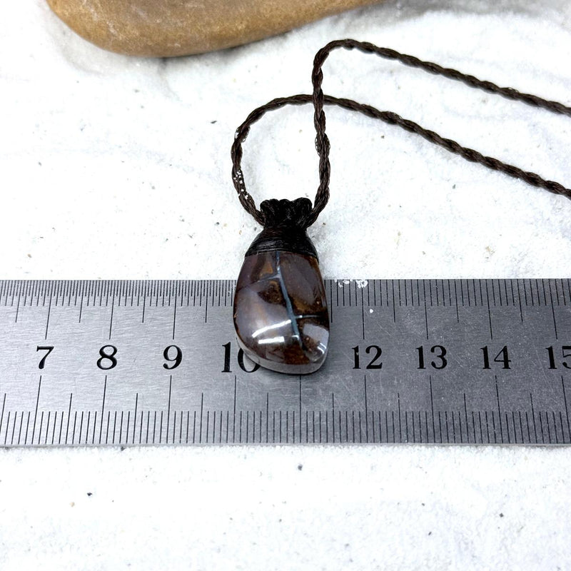 Boulder Opal & Leather Cord Talisman Necklaces