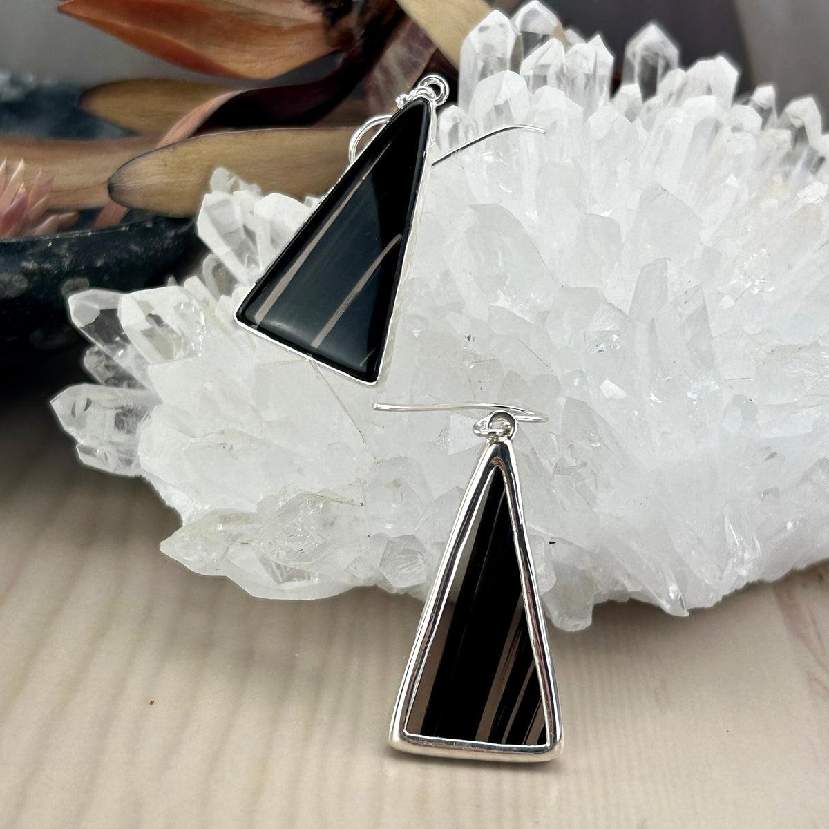 Rare Crystal Silver Earrings