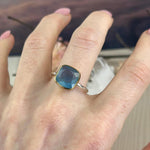 Blue Stone Mixed Metal Ring