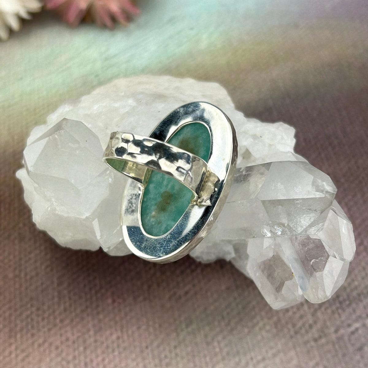 Aqua Green Oval Ring