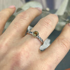 Yellow Gemstone Silver Ring