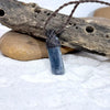 Leather Cord Kyanite Necklace