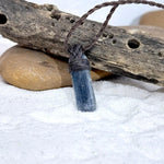 Leather Cord Kyanite Necklace