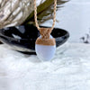 Blue Lace Agate & Leather Cord Talisman Necklaces (Med)