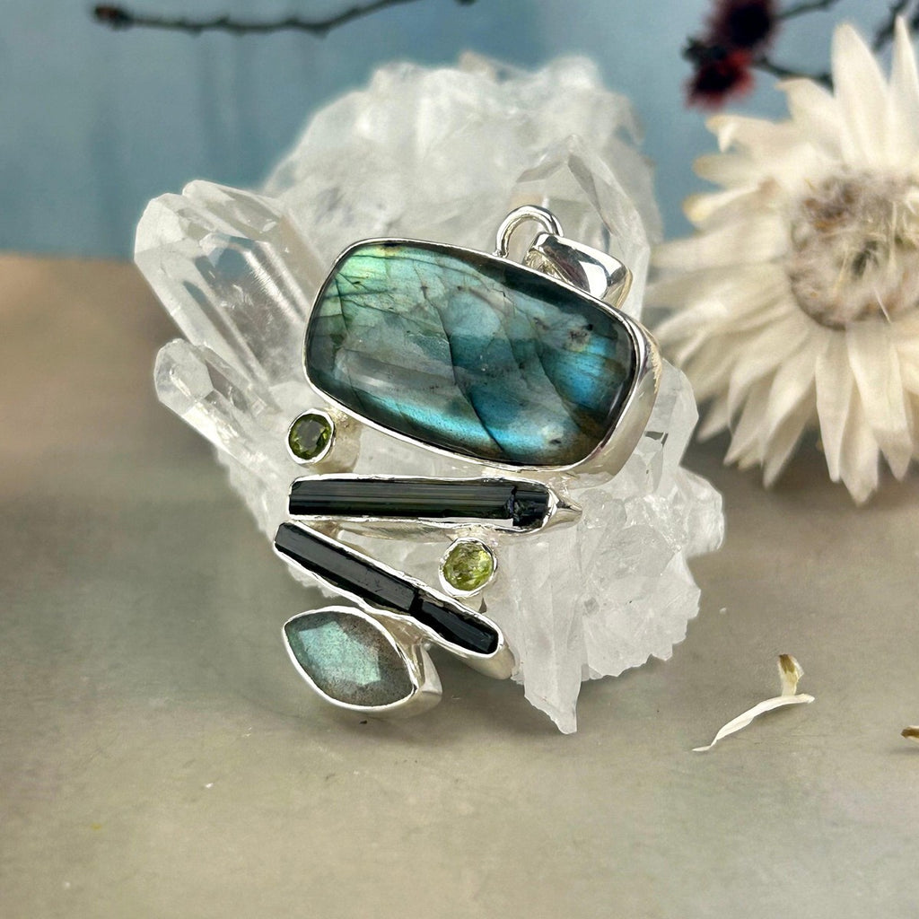 Labradorite Crystal Pendant