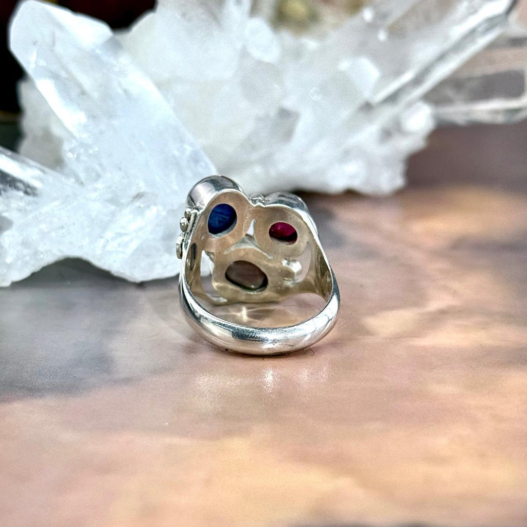 Sterling Silver Multi Stone Ring