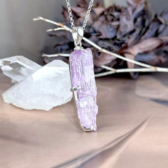 Kunzite Raw Pendant