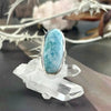 Genuine Larimar Crystal Ring