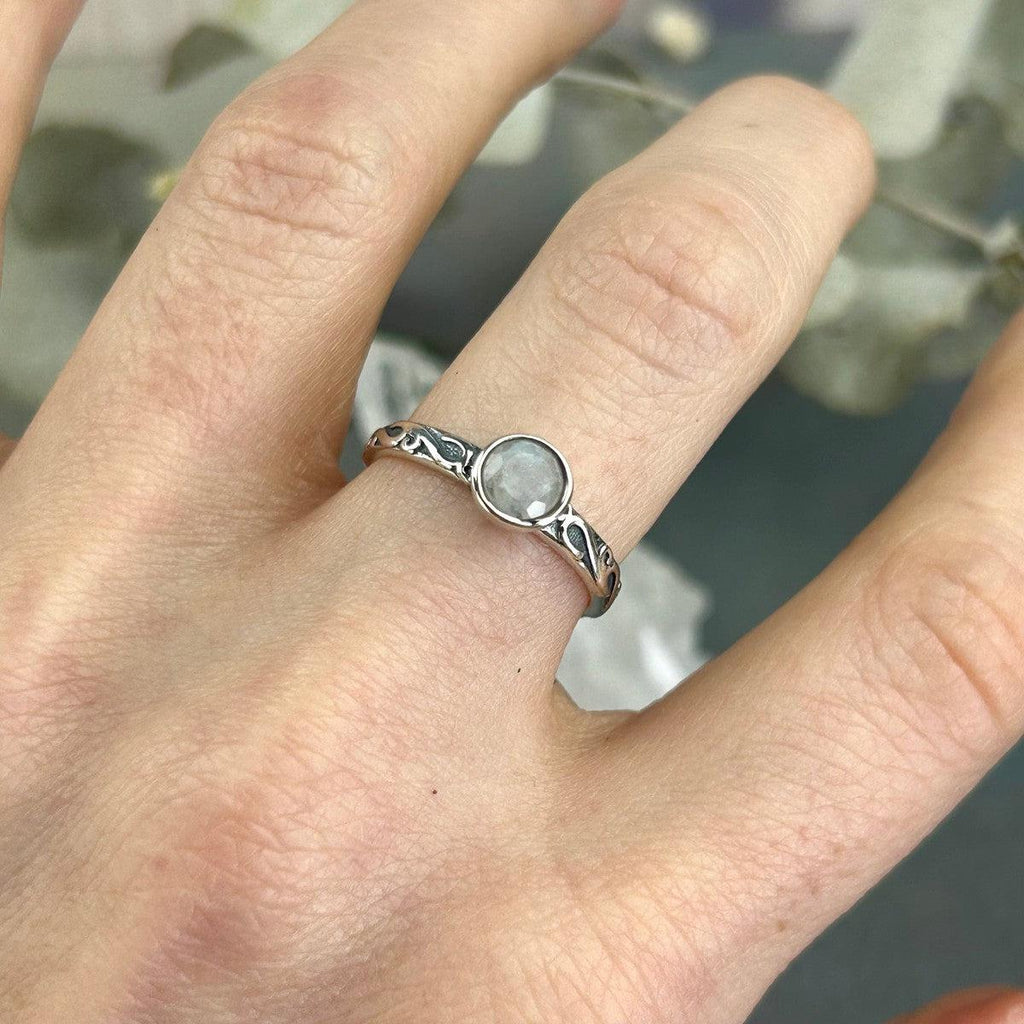 Rainbow Moonstone Ring