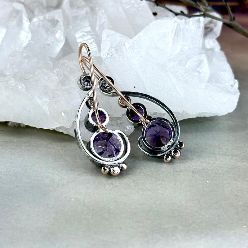 Amethyst Unique Earrings