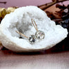 White Topaz and Rose Gold Earrings