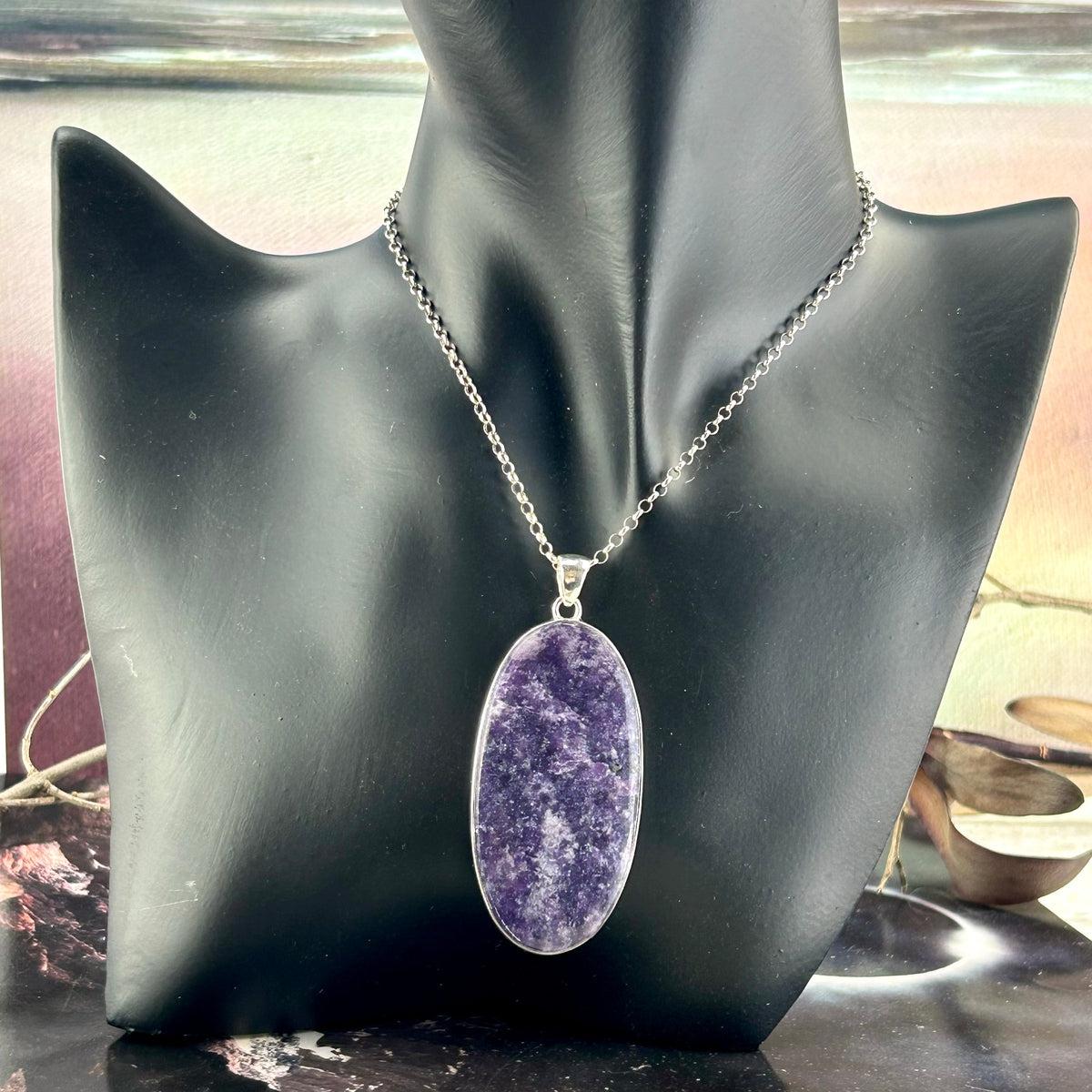 Lepidolite Large Pendant