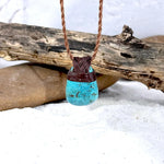 Tumbled Stone On Leather Necklace