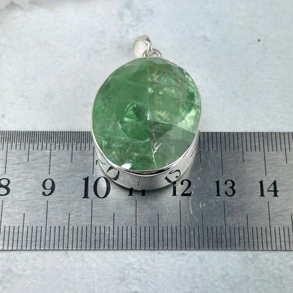 Green Fluorite Oval Pendant