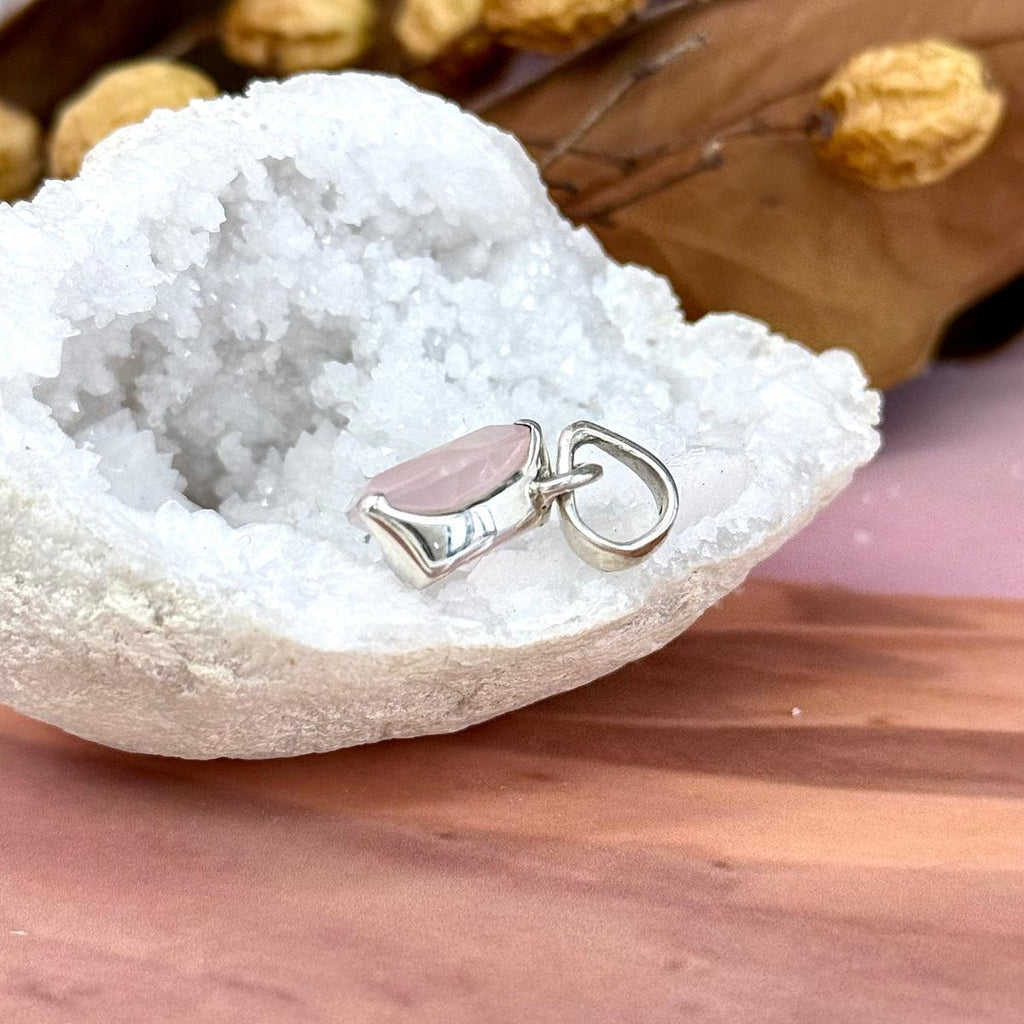 Rose Quartz Sterling Silver Pendant