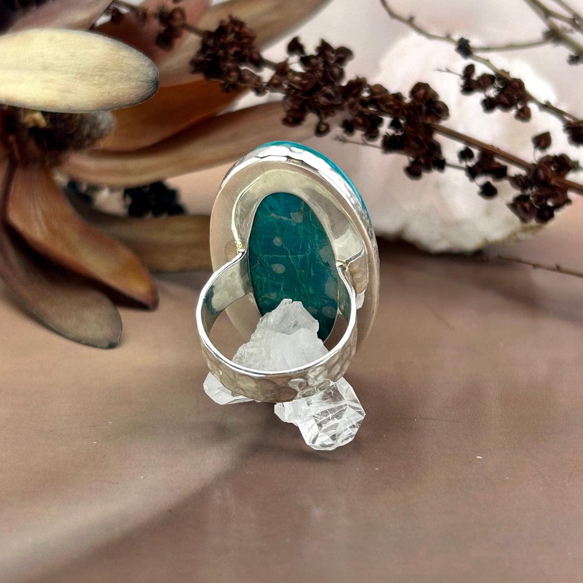 Large Size Chrysocolla Ring