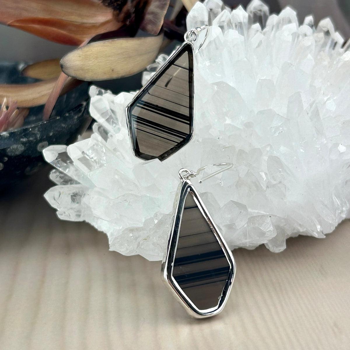 Patterned Crystal Earrings