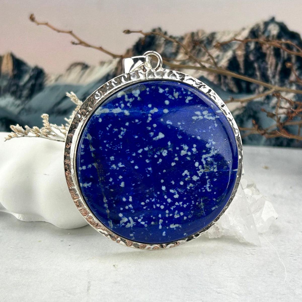 Large Lapis Lazuli Disc Pendant