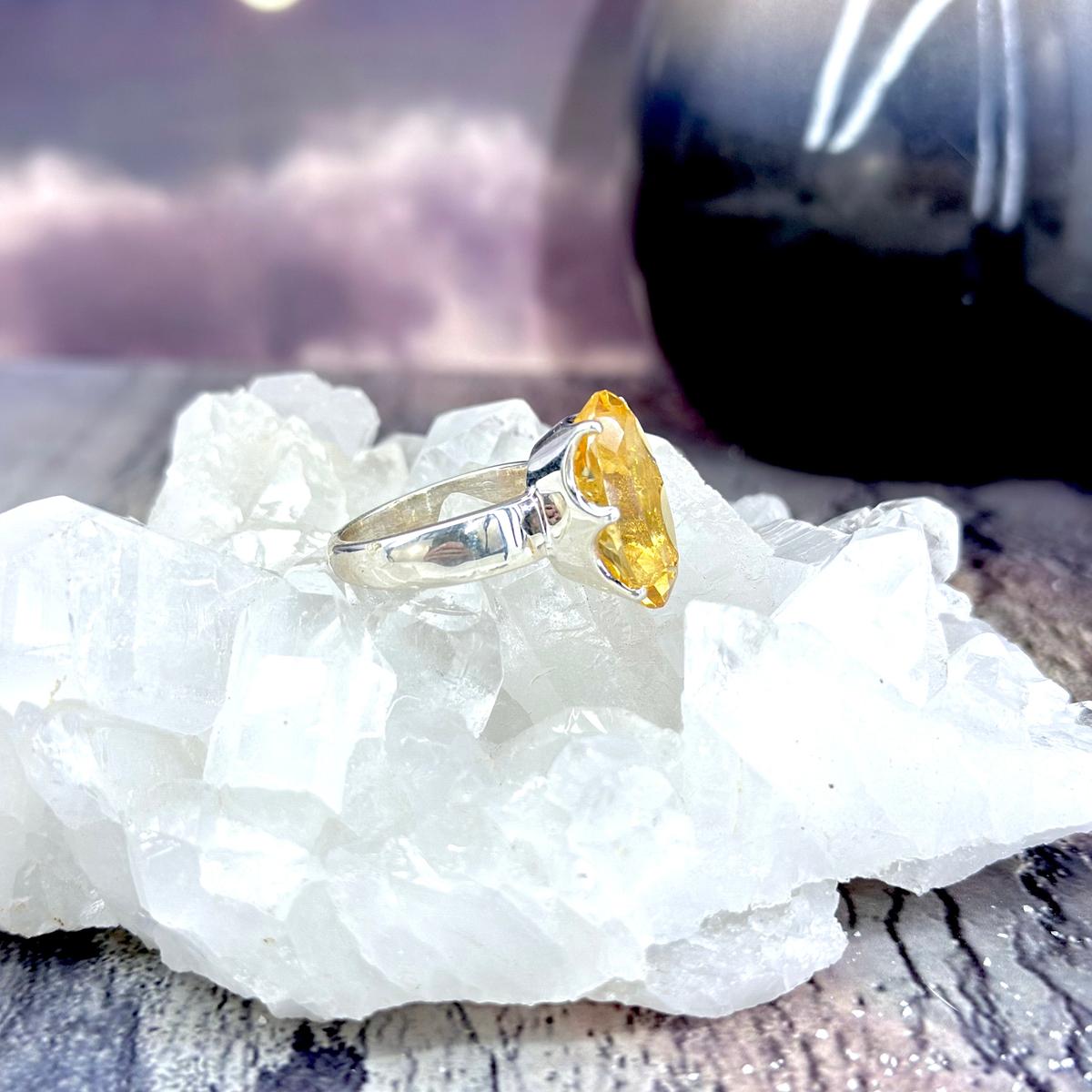 Citrine Chunky Cocktail Ring