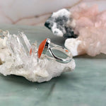 Orange Carnelian Crystal Ring