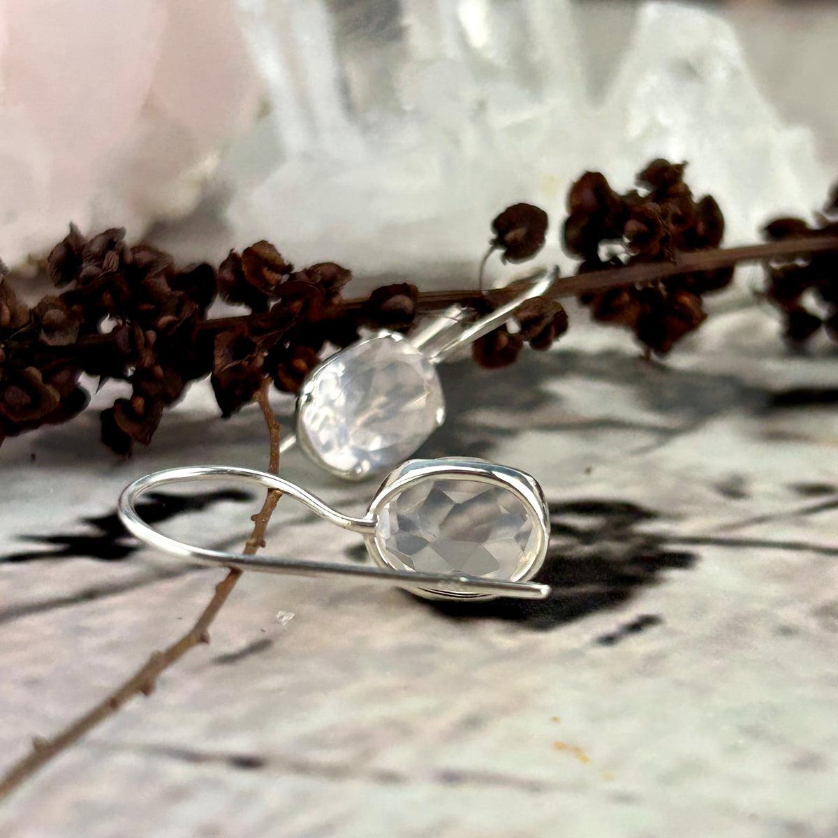 Simple Crystal Drop Earrings