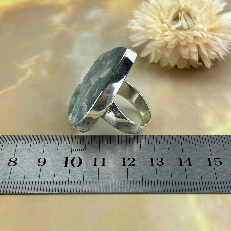 Aquamarine Raw Stone Ring