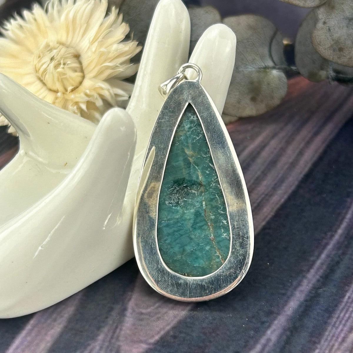 Apatite Elongated Teardrop Pendant
