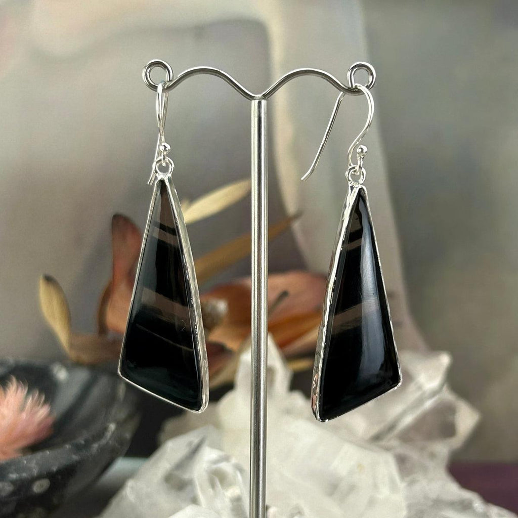 Rare Obsidian Earrings
