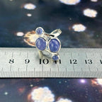 Blue Crystal Silver Ring