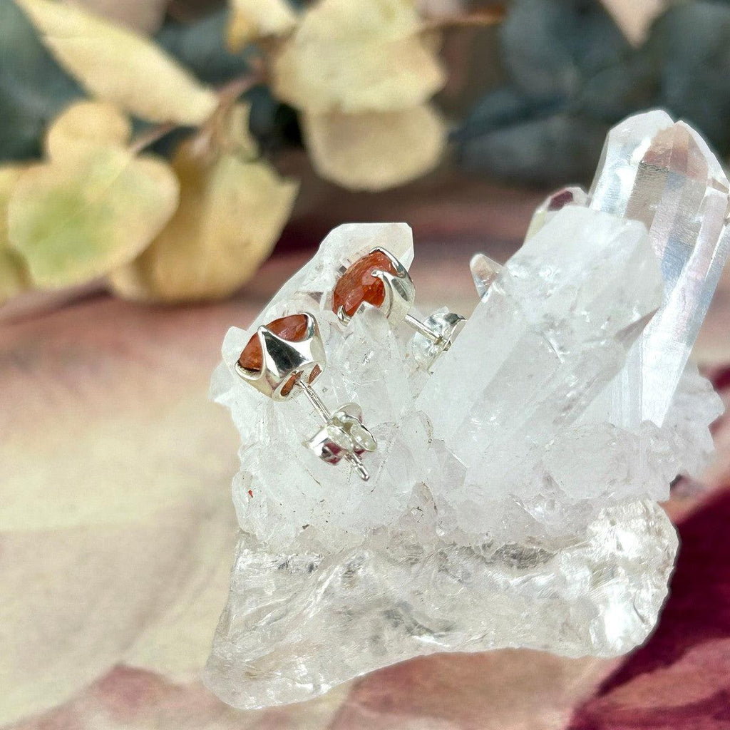 Sunstone Stud Earrings
