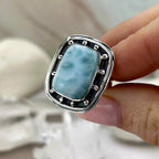 Larimar Sterling Silver Ring