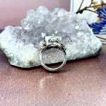 Chunky Mixed Metal Gemstone Ring