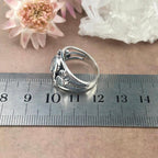 Blue Crystal Silver Ring