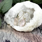Oval Cut Rose Quartz Earrings