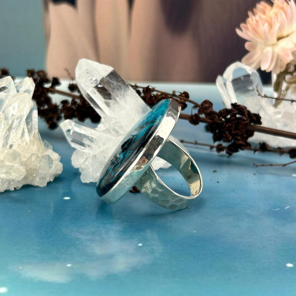 Bright Blue Crystal Ring