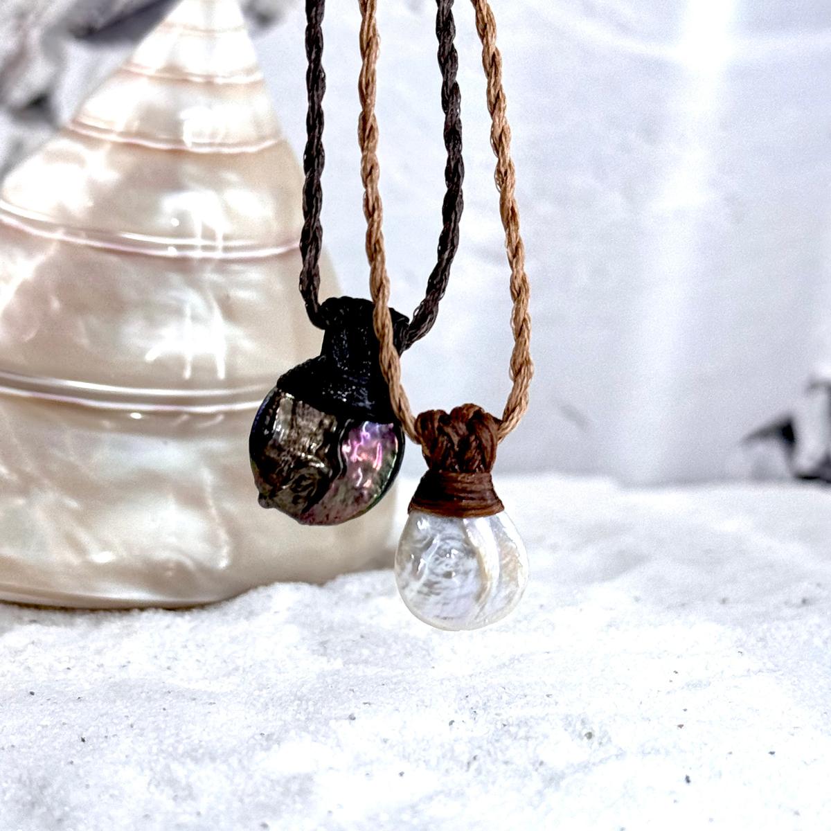 Pearl Leather Cord Necklace