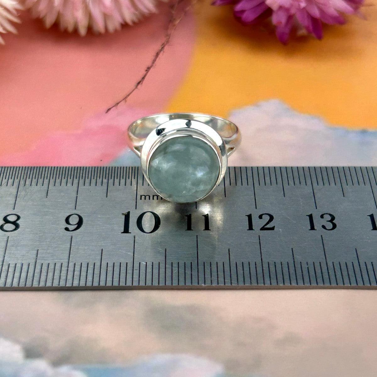Round Aquamarine Ring