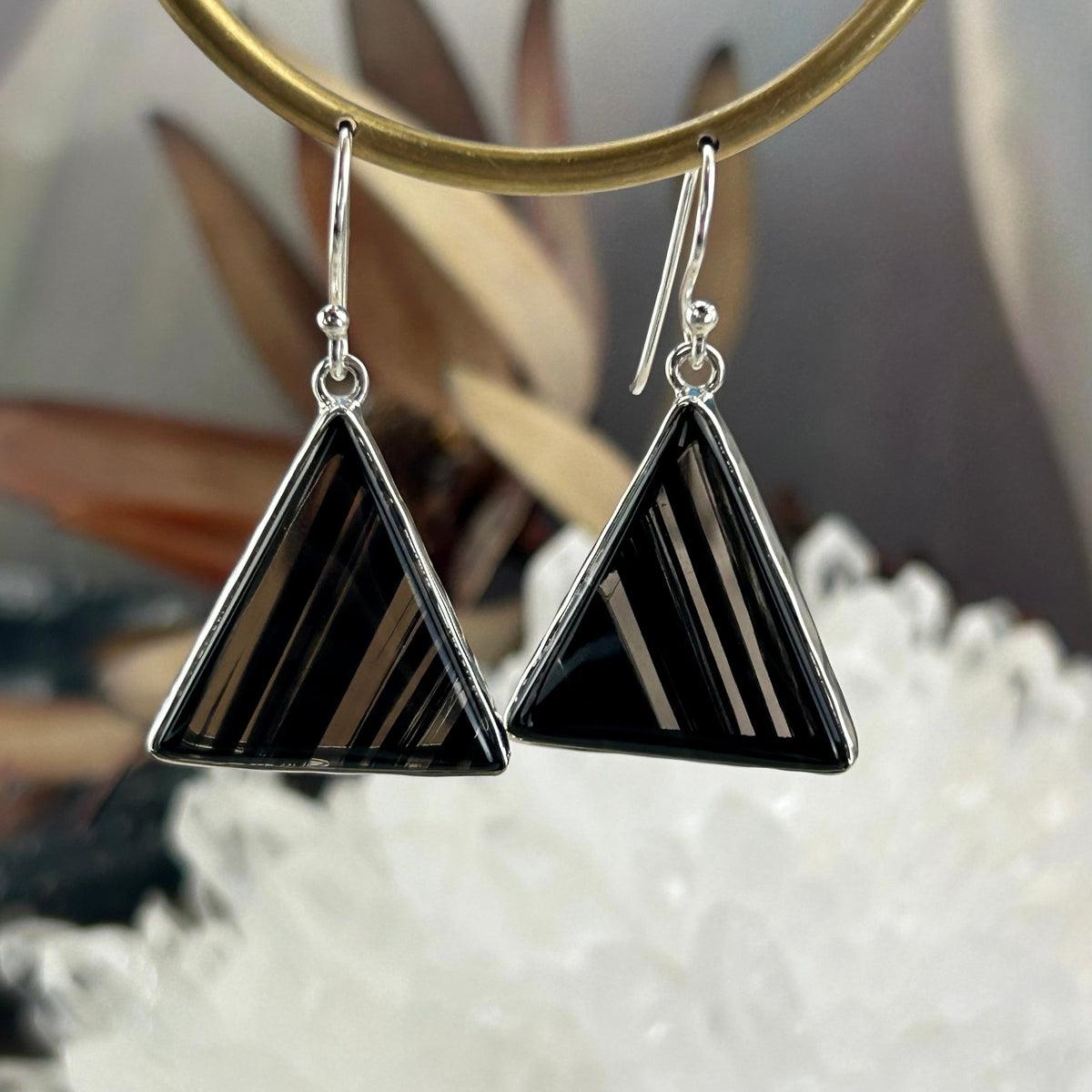 Triangle Crystal Earrings