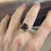 Square Amethyst Mixed Metal Ring
