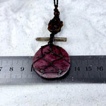 Pink And Orange Crystal Necklace