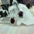 Deep Red Crystal Earrings