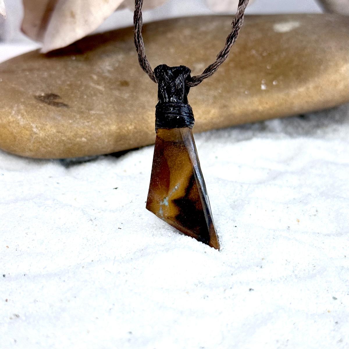 Opal And Leather Necklace