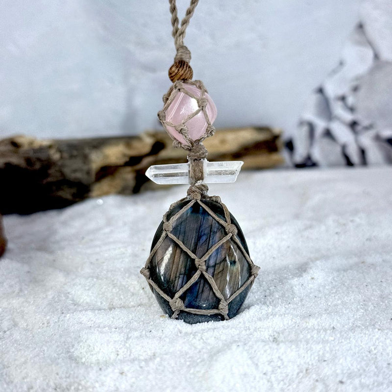 Raw And Polished Crystal Necklace
