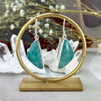 Green And White Crystal Earrings