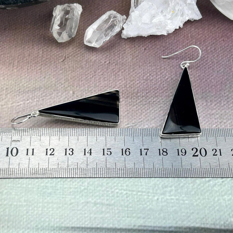 Angular Crystal Drop Earrings