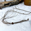 Leather Cord Crystal Necklace